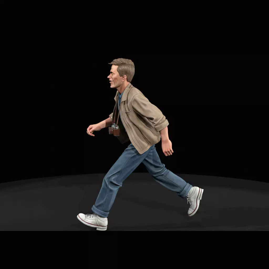 1-87 HO Figure 1950 Teen Running Printable STL 3D print model