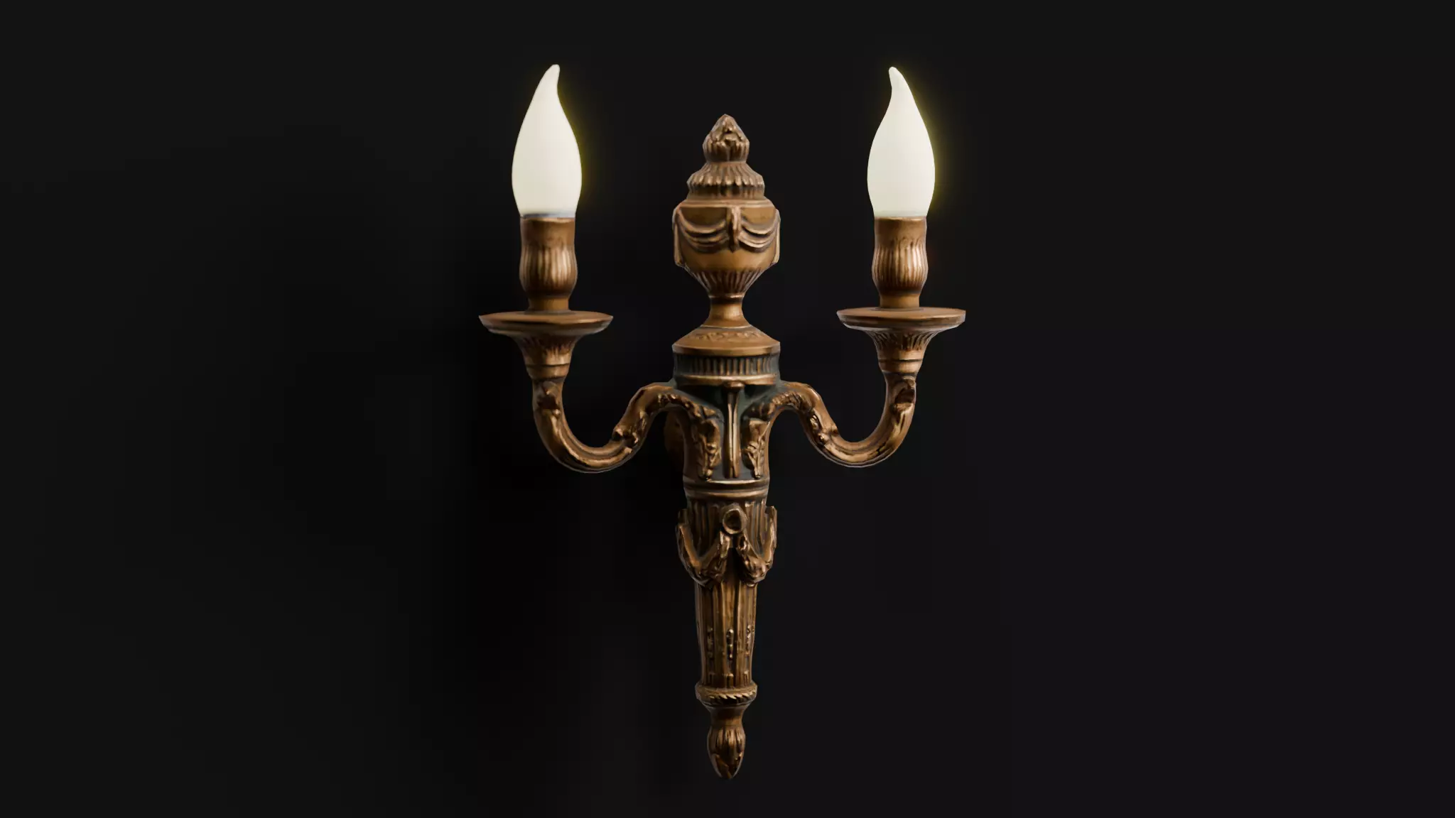 Ornate Vintage Wall Sconce Free low-poly 3D model