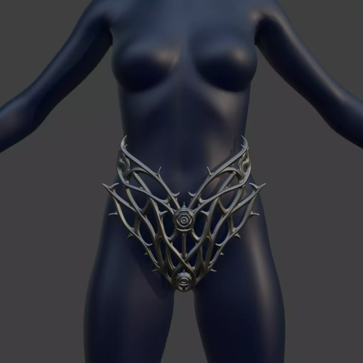 Fae Thorn Armor Cod Piece 3D print model