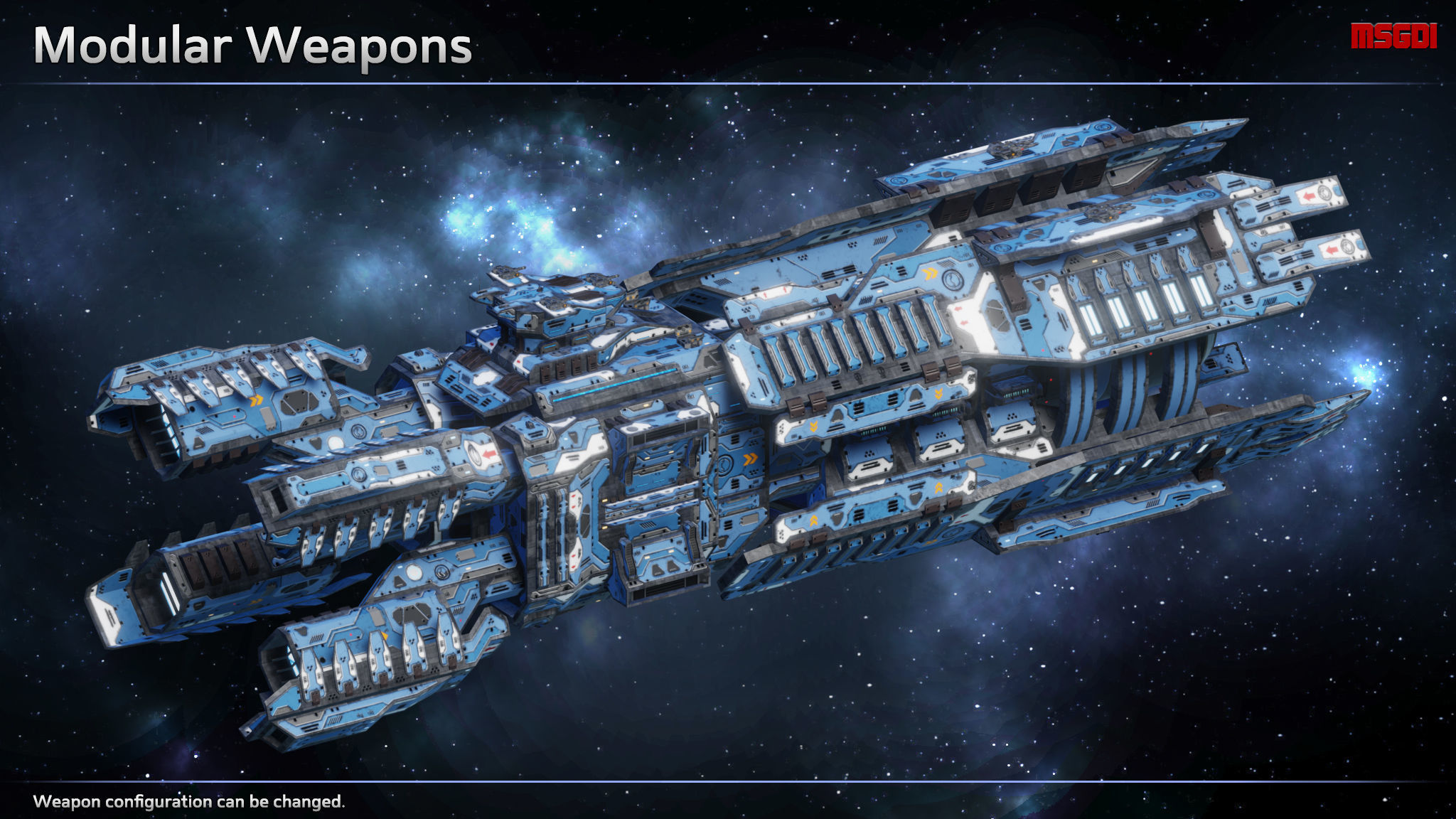 Spaceship Battleship Monarch Low-poly 3D model_5