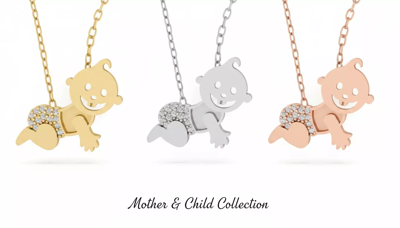 Mother and Child Infinity Embrace Pendant - 3D Print Ready 3D print model