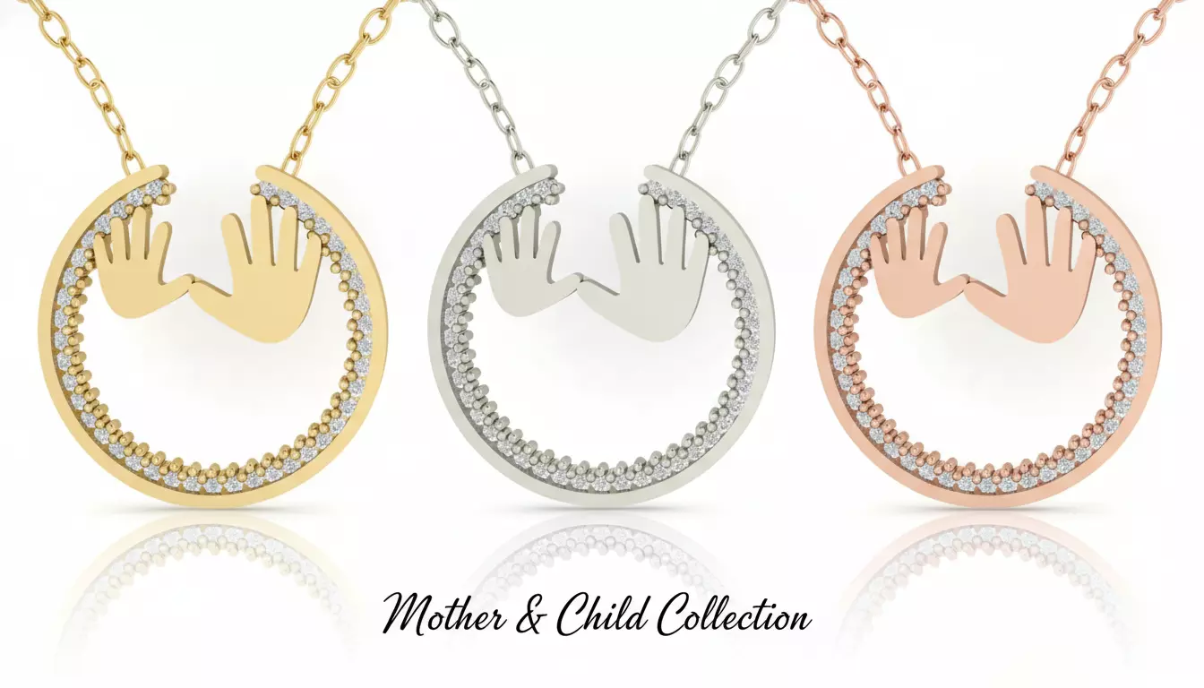 Mother and Child Infinity Eternal Bond Pendant - 3D Print Ready 3D print model