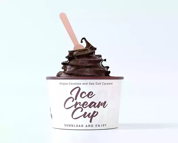 Ice Cream Cup Packaging with Ice Cream 3D model