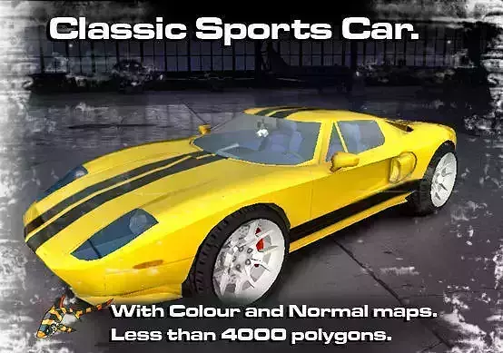 Sports Car GTO Low-poly 3D model