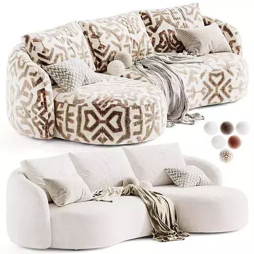 Sonora Corner Sofa by Dantone Home 3D model 3