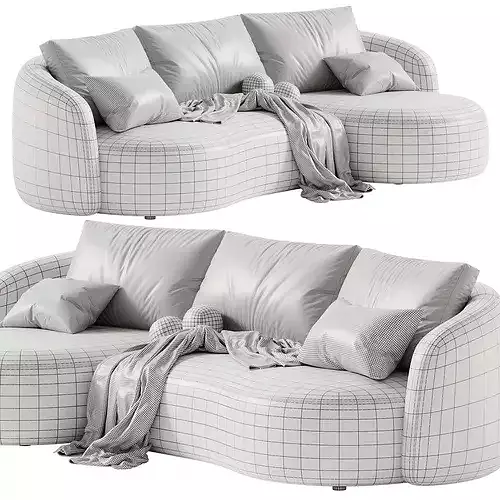 Sonora Corner Sofa by Dantone Home 3D model 7