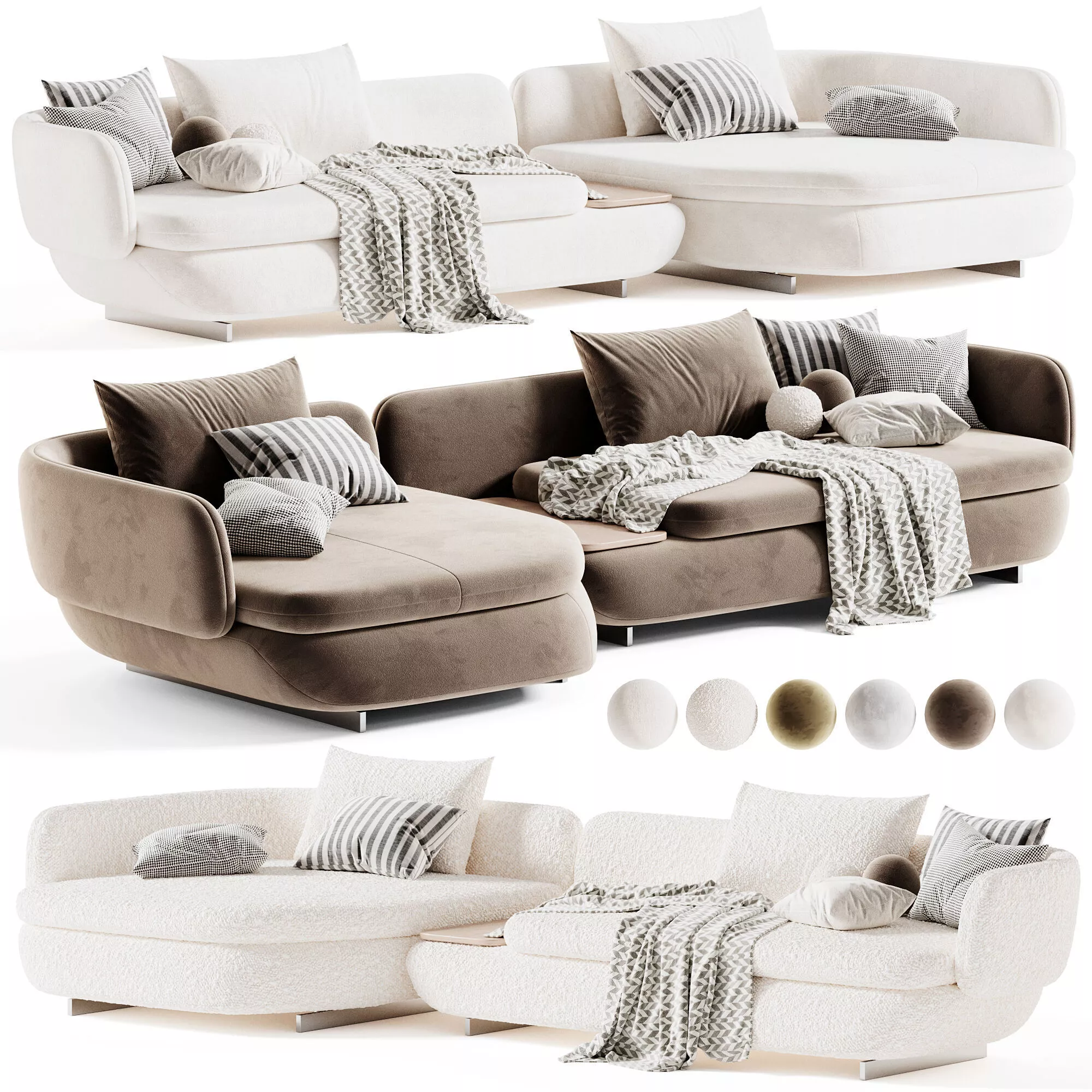 Minotti Vivienne Corner Modular Sofa 3D model
