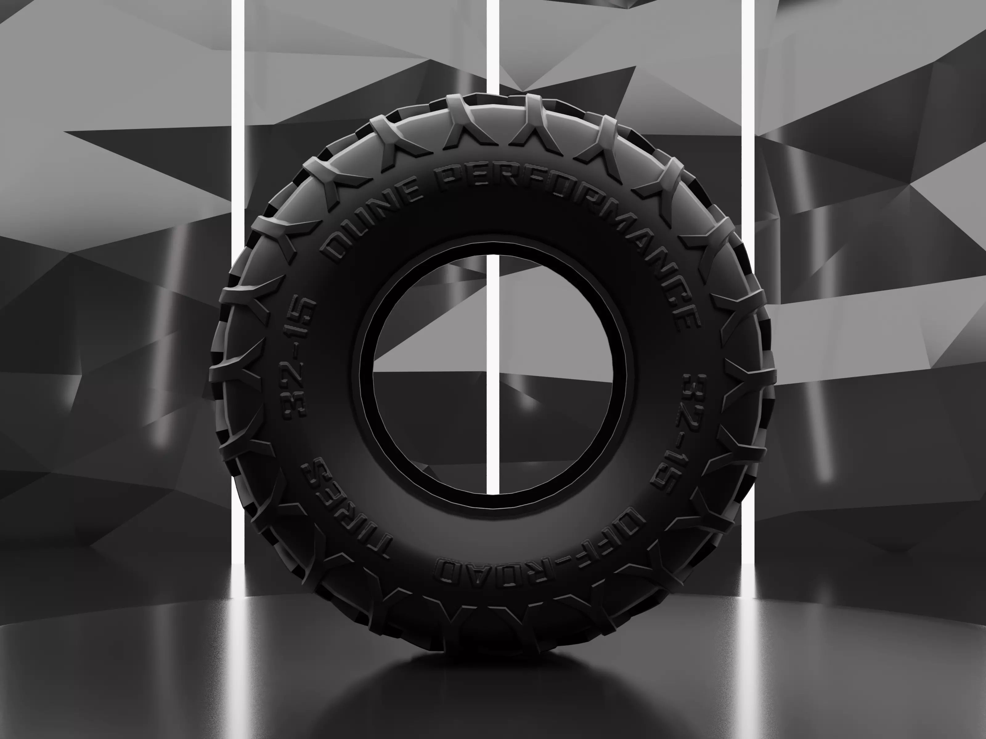 Dune Performance Sand Tire - Off-Road Paddle Tire 3D model