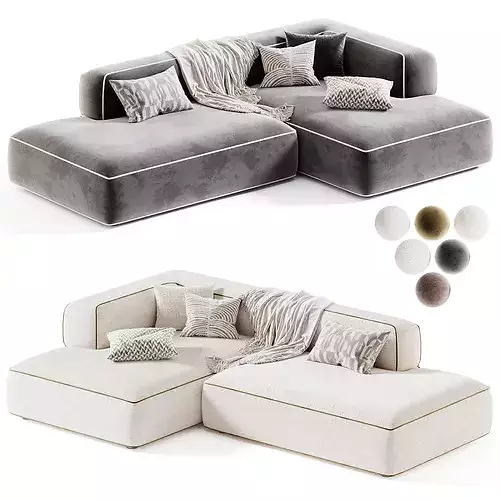 Skdesign Jarvis Modular Corner Sofa 3D model 3