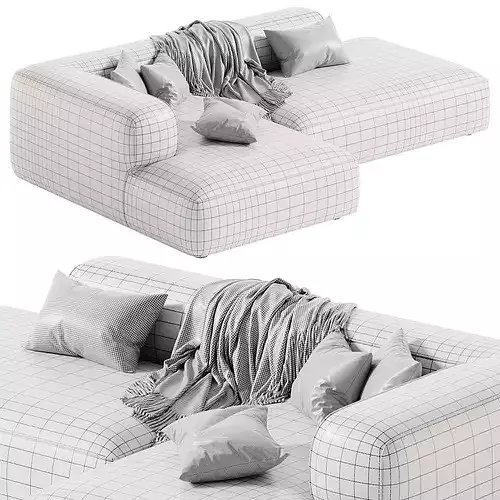 Skdesign Jarvis Modular Corner Sofa 3D model 7