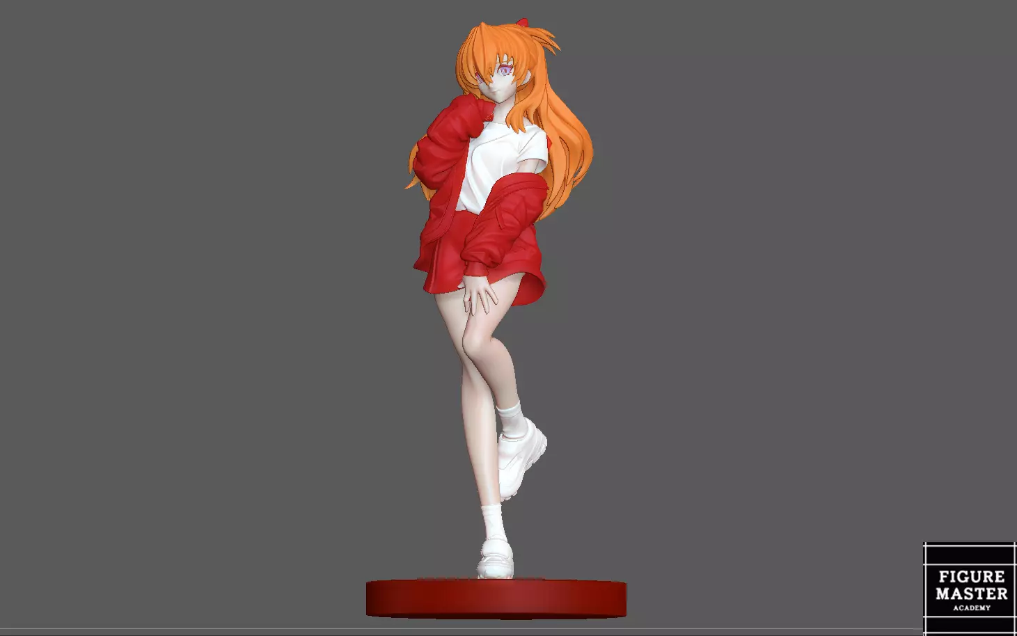 ASUKA CASUAL OUTFIT EVALGELION ANIME 3D PRINT 3D print model