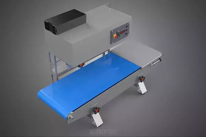 CONTINUOUS BAND HEAT SEALER FILLER CONVEYOR BELT PACKING MACHINE 3D model 2