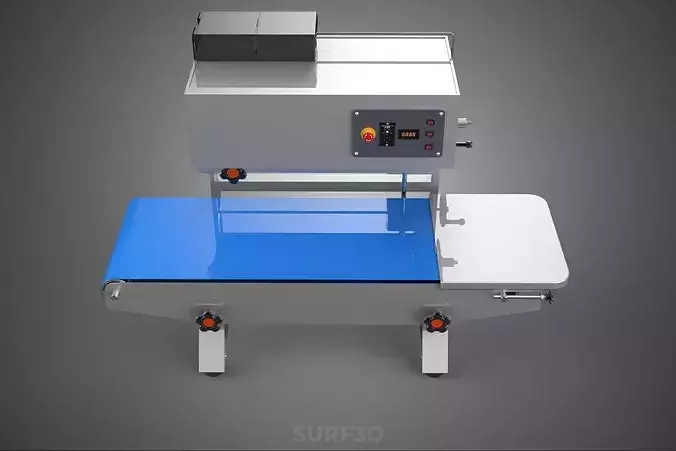 CONTINUOUS BAND HEAT SEALER FILLER CONVEYOR BELT PACKING MACHINE 3D model 3