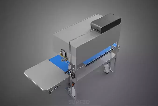 CONTINUOUS BAND HEAT SEALER FILLER CONVEYOR BELT PACKING MACHINE 3D model 6