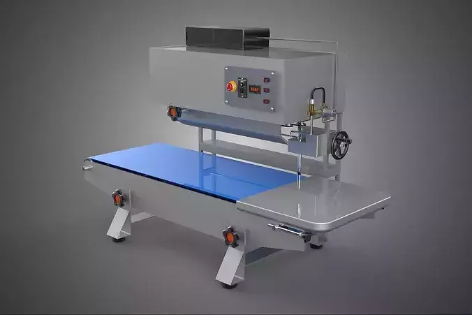 CONTINUOUS BAND HEAT SEALER FILLER CONVEYOR BELT PACKING MACHINE 3D model