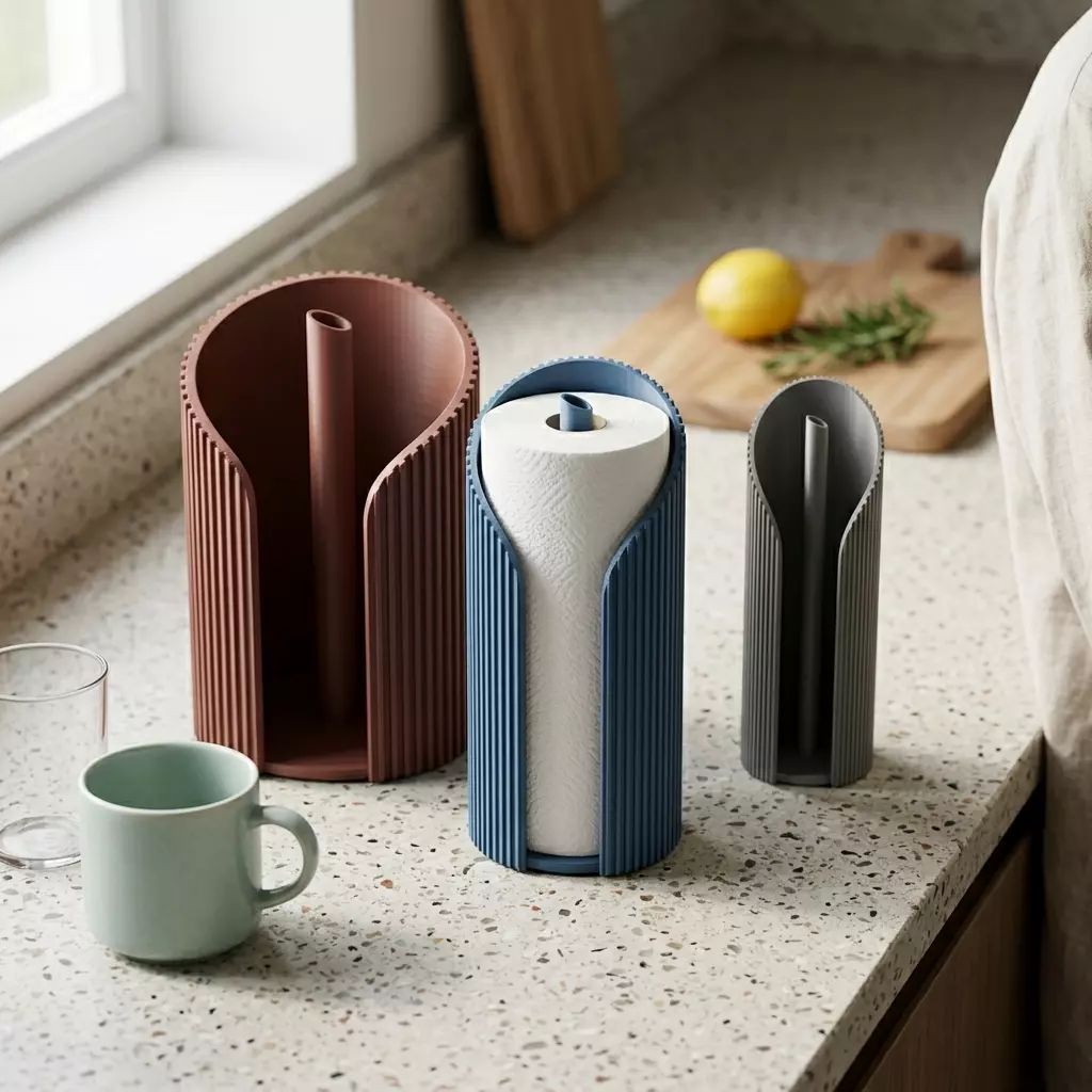 Modern Vertical Paper Towel Holder 3D print model
