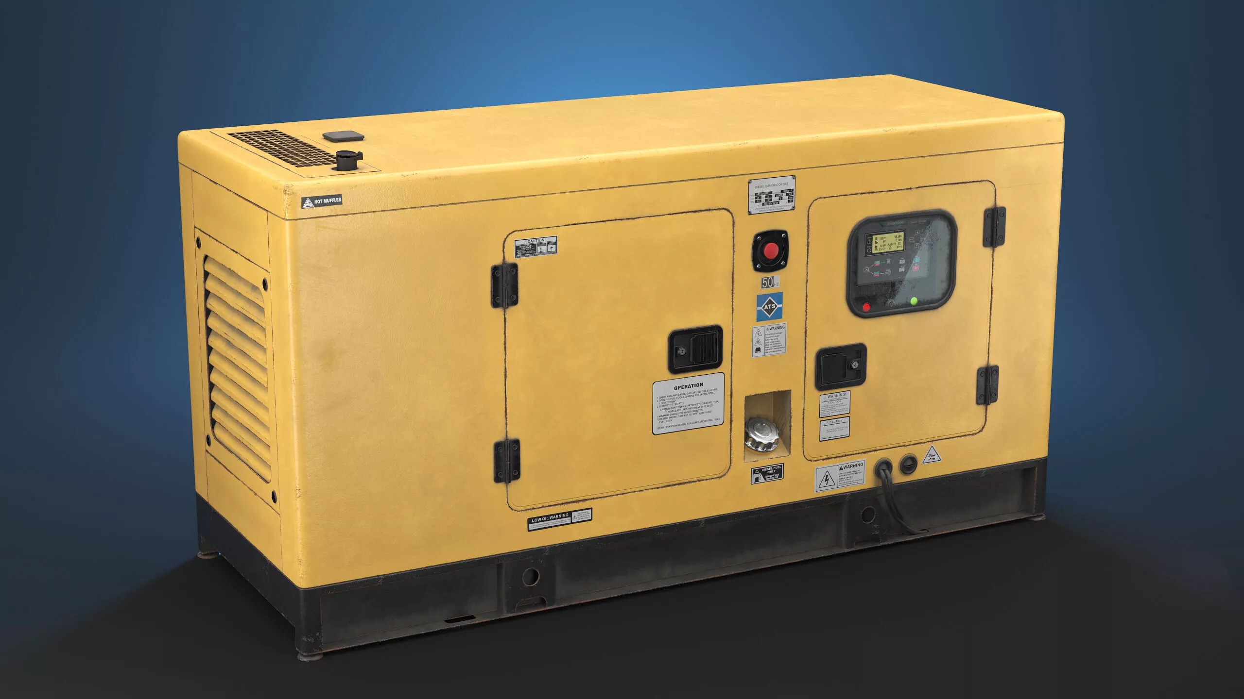 Diesel Generator PBR 3D model