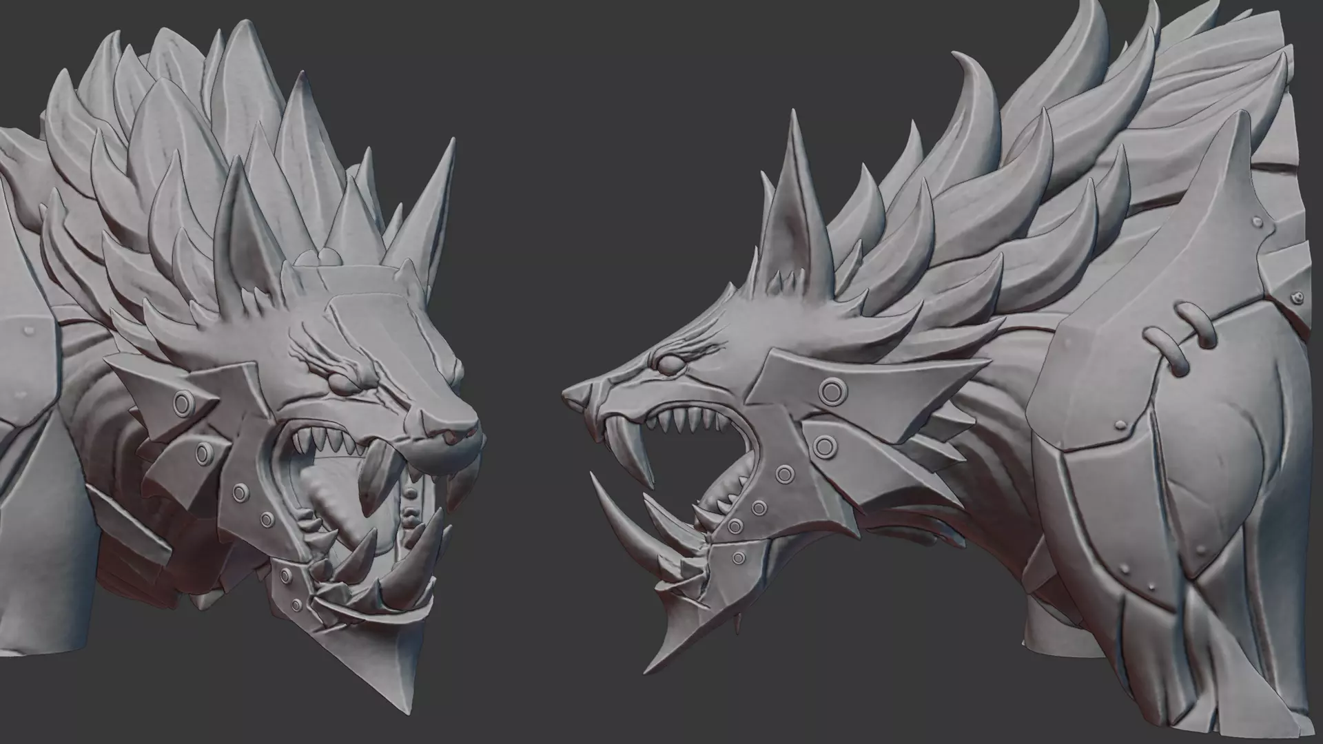 Wolf Head 3D print model