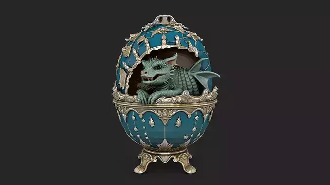 Fantasy Dragon Egg Version 3 High Poly Resolution