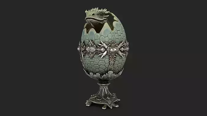 Fantasy Dragon Egg Version 4 High Poly Resolution