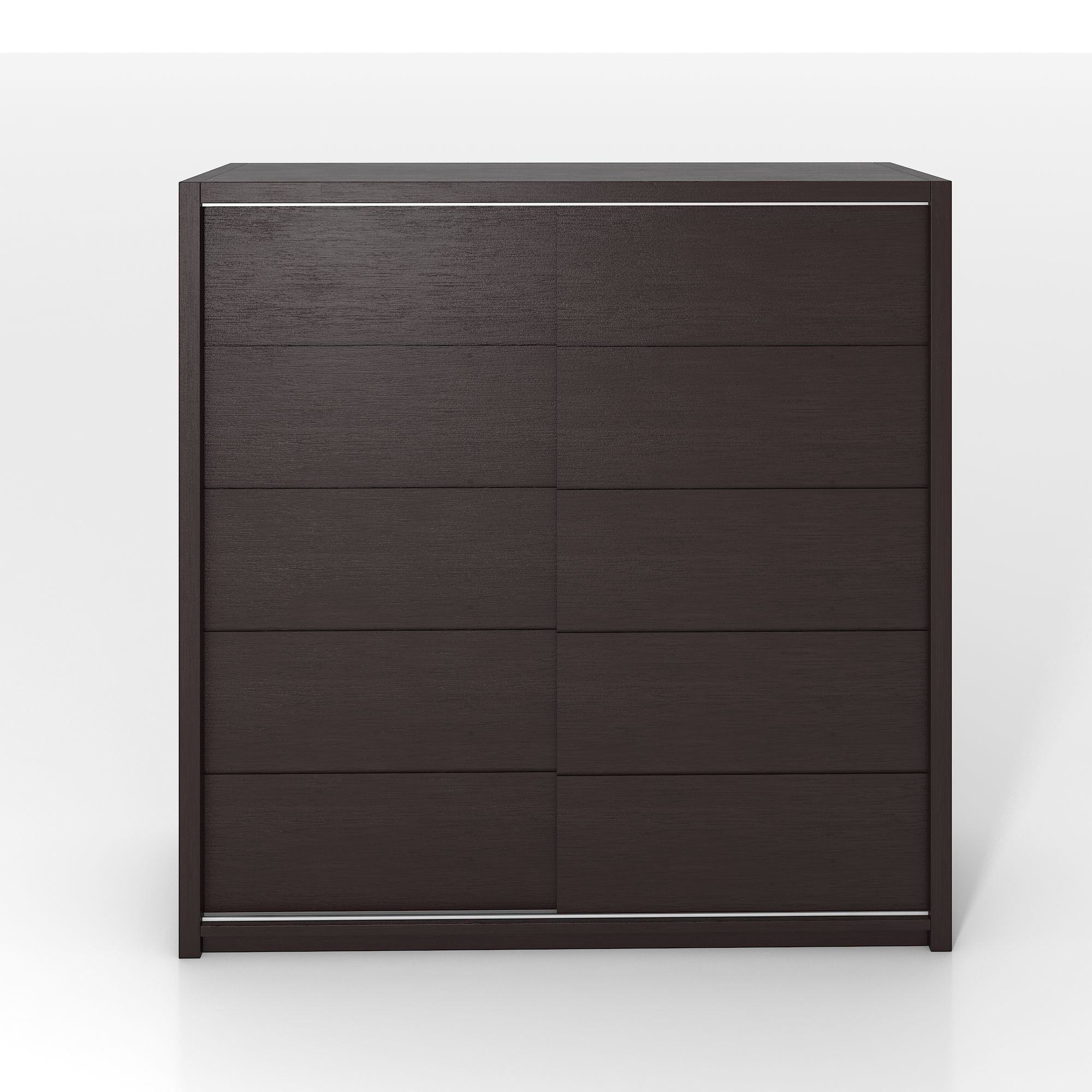 Alpha Sliding Door Wardrobe in Wenge 3D model_4