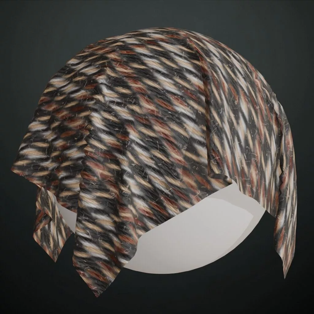 Realistic Houndstooth Weaving PBR Seamless Texture