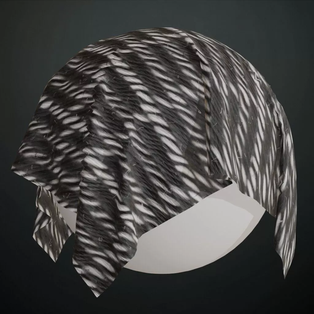 Realistic Houndstooth Weaving Checker PBR Seamless Texture
