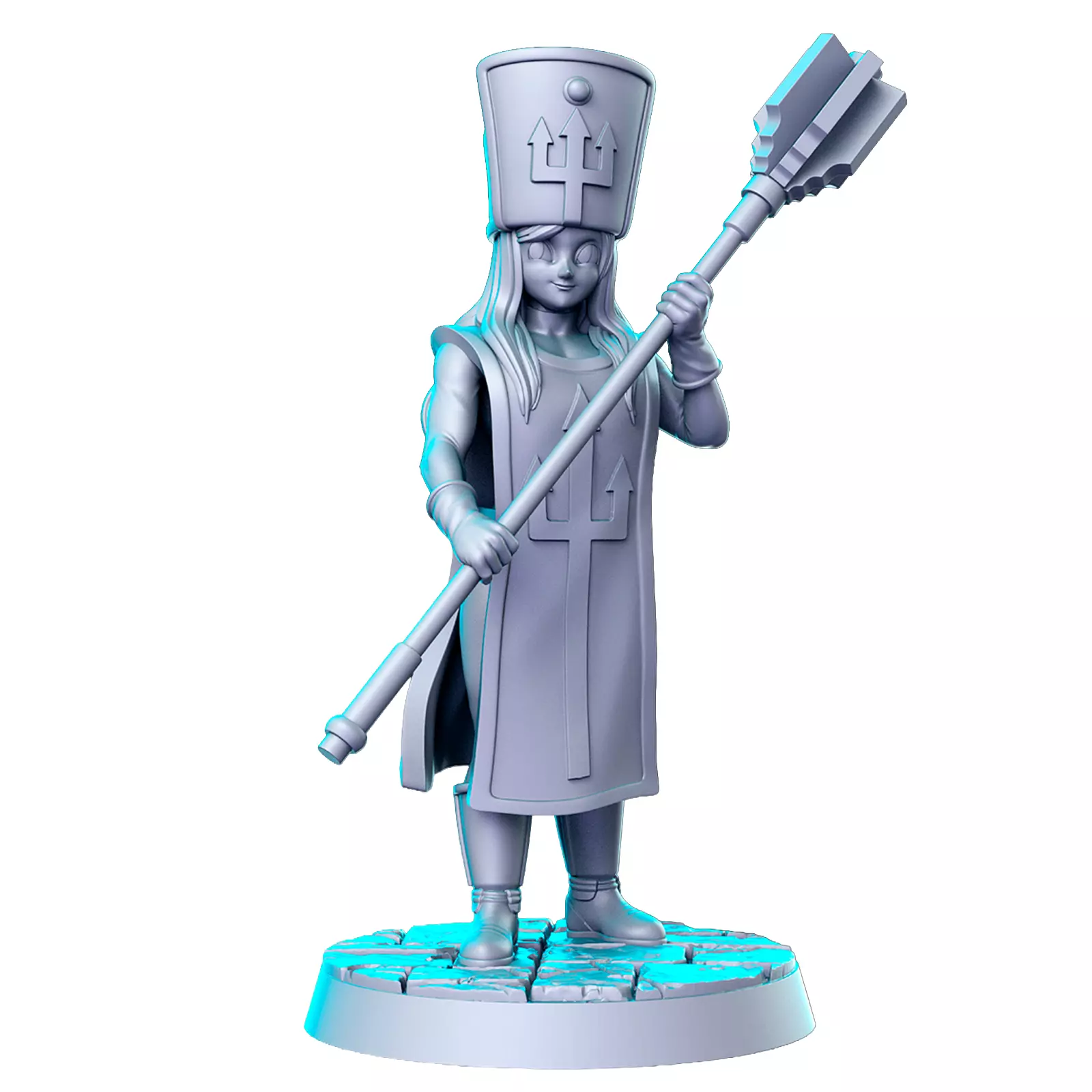 Dq Priest 3D Print STL Miniature RPG 3D print model