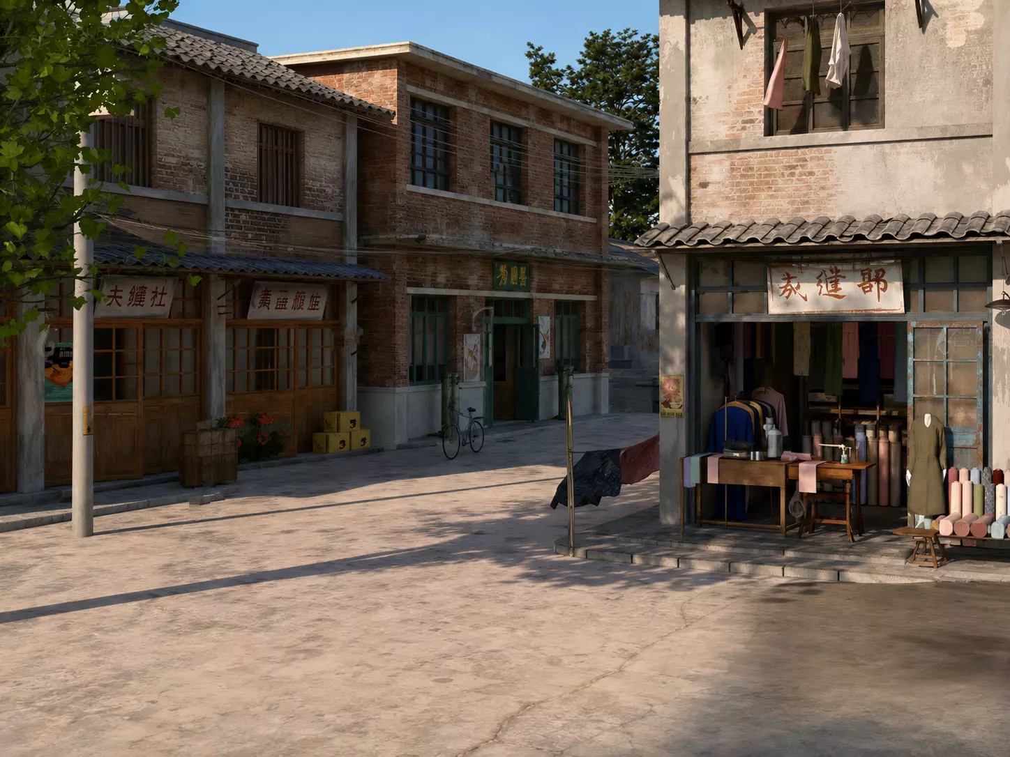 Vintage Chinese Tailor Street 3D model