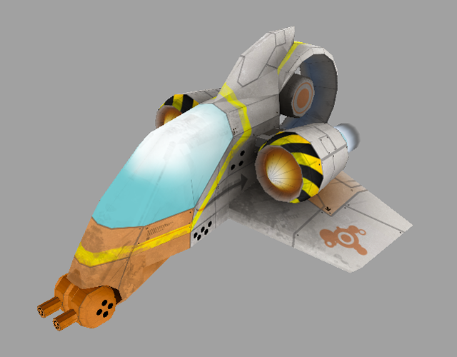 FLEET SPACE SHIPS Low-poly 3D model_1