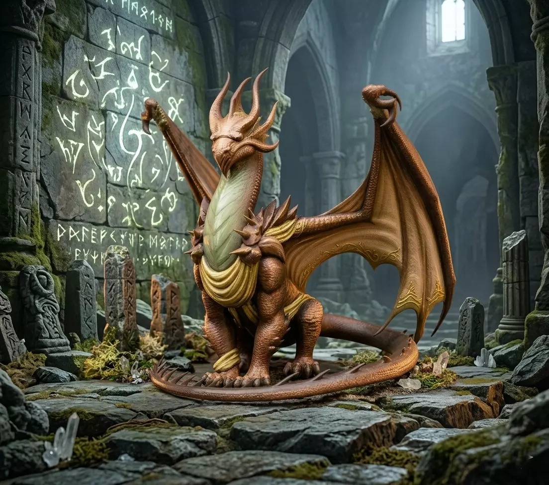 DnD Brass Dragon Miniature 3D print model