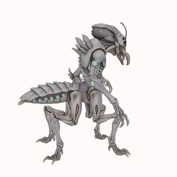 Pale Hive Sentinel- Alien Insectoid Guardian Free 3D print model
