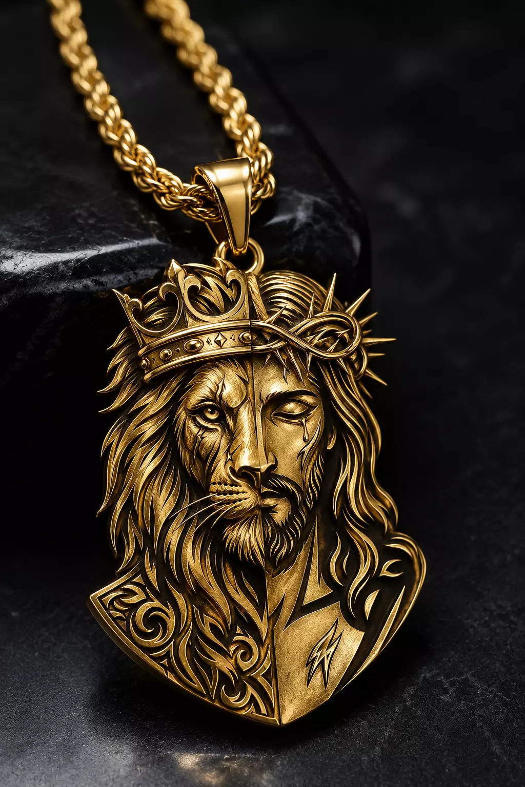 Pendant Jesus Lion Pendant Jesus Pendant Lion Pendant Religious 3D print model