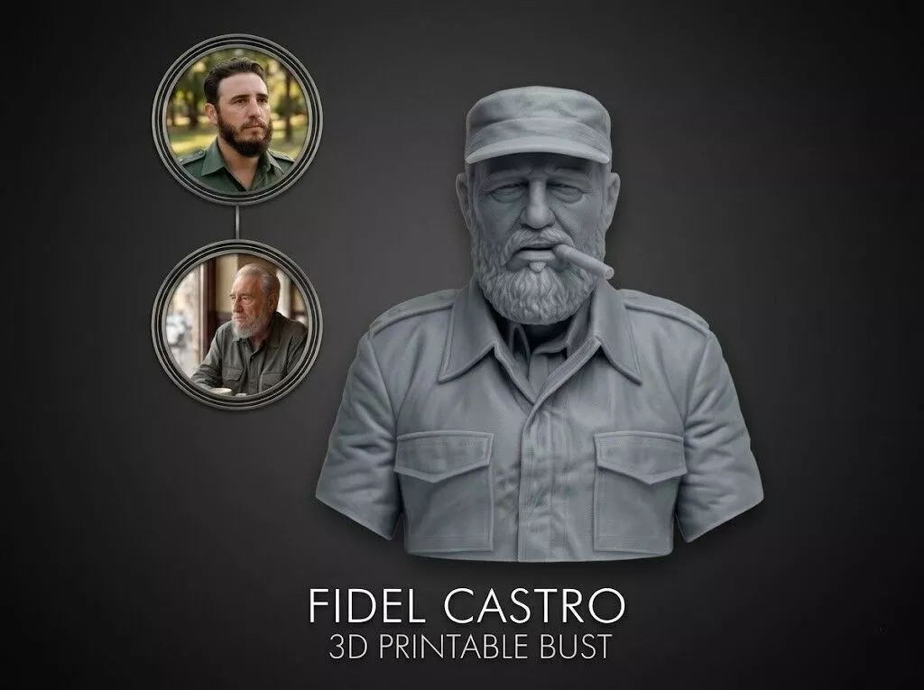 Fidel Castro 3D Printable Bust 3D print model