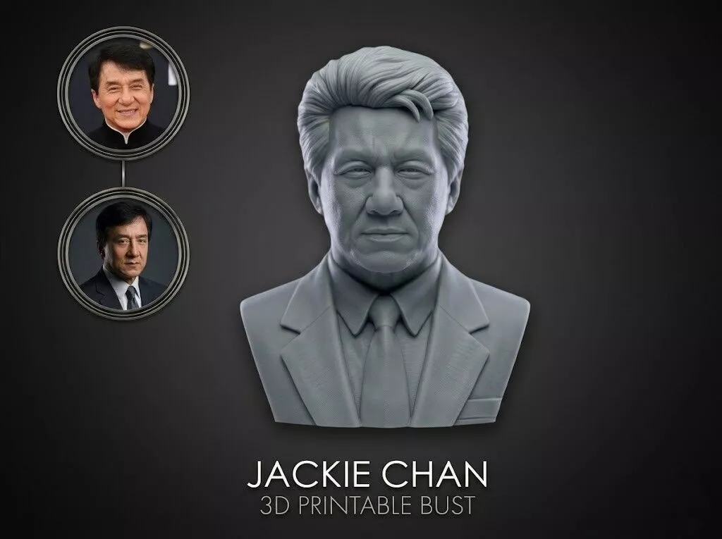 Jackie Chan 3D Printable Bust 3D print model