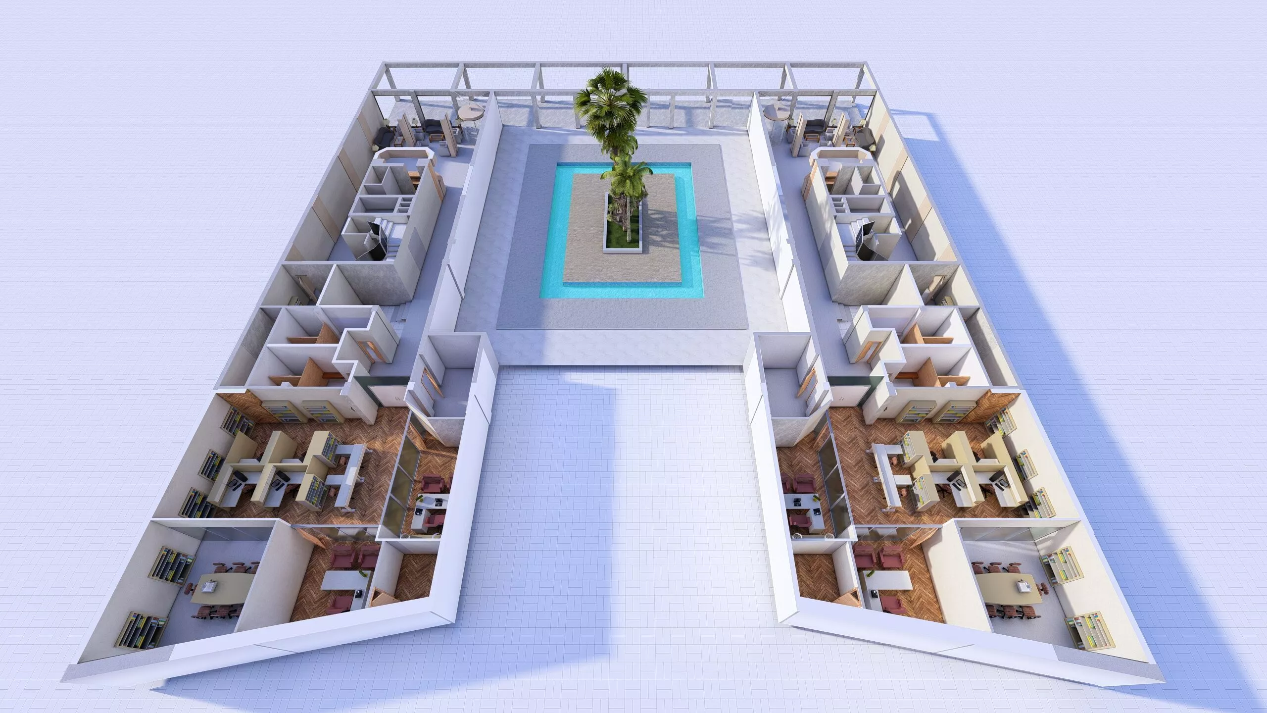 Office interior design-Office scenarios 3D model