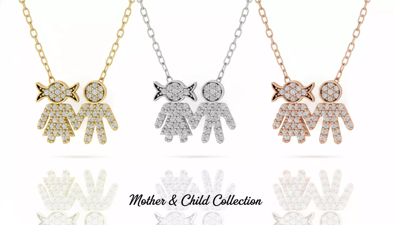 Mother and Child Infinity Eternal Bond Pendant - 3D Print Ready 3D print model