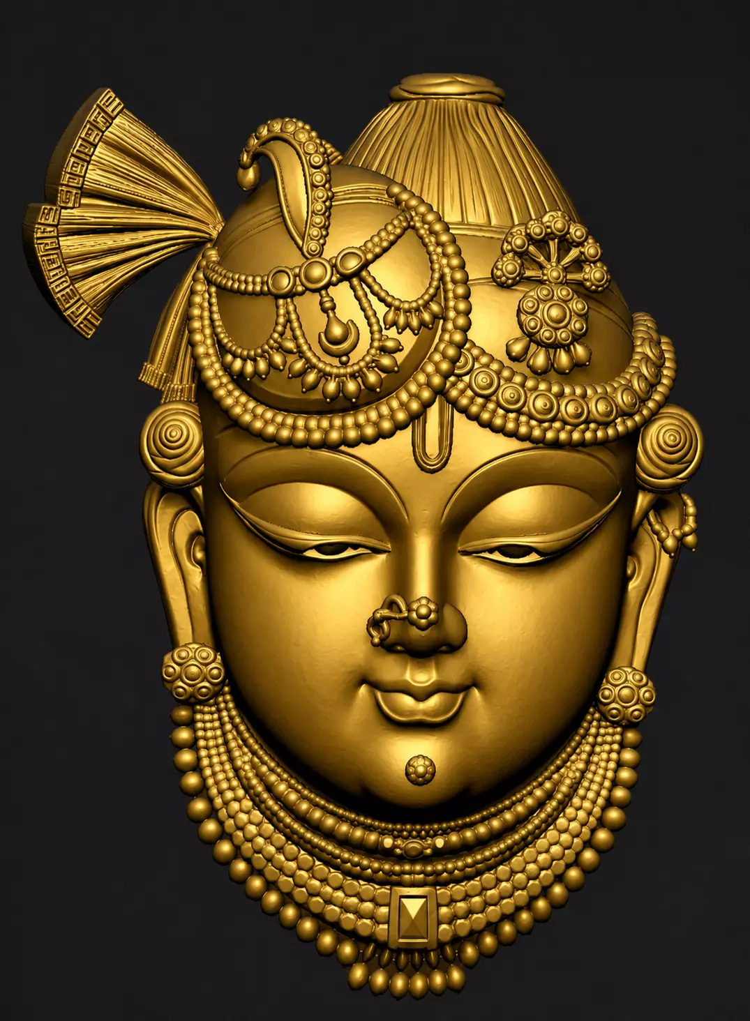 Pendant Shreenath Ji God Krishna 3D print model