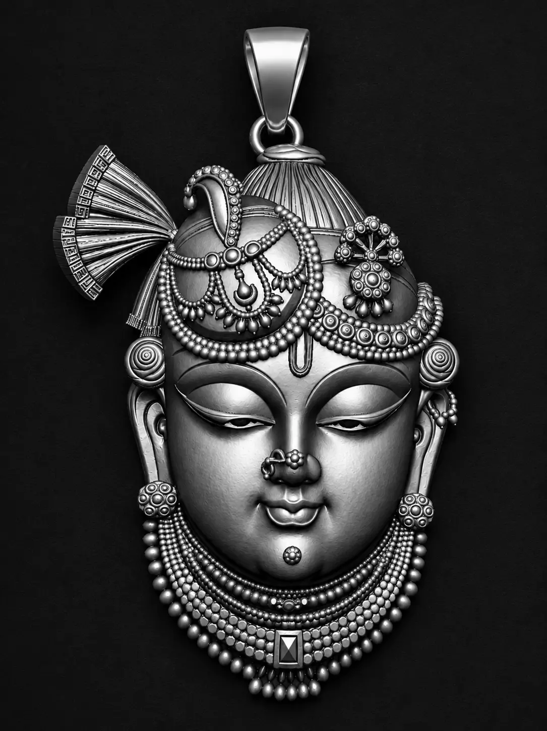 Pendant Shreenath Ji God Krishna 3D print model