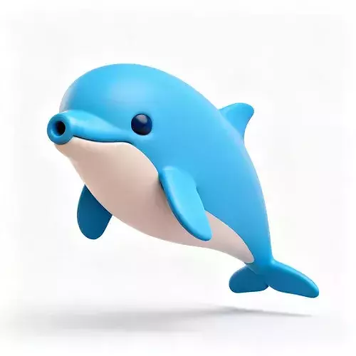 Realistic Rubber Whale 3D Model