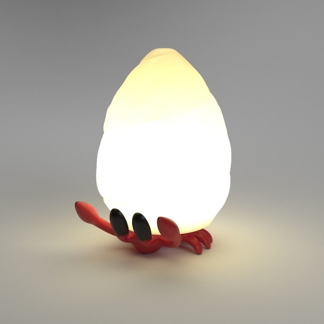 Hermit-Crab printable lamp 3D print model_8