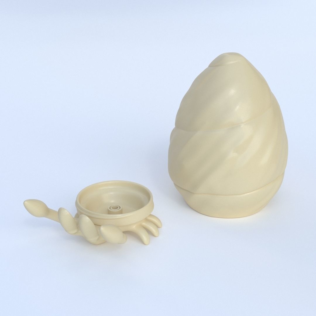 Hermit-Crab printable lamp 3D print model_7