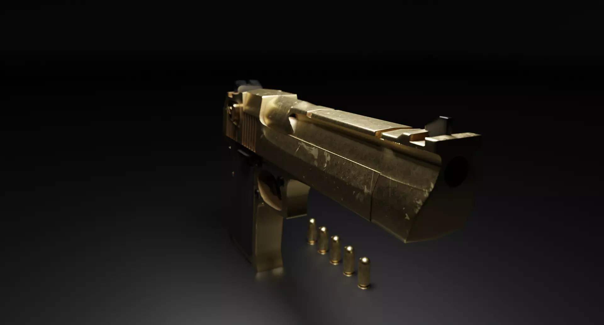Heavy Pistol PBR 3D Model 3D model
