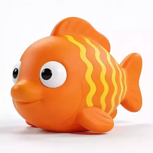 Realistic Rubber Fish 3D Model