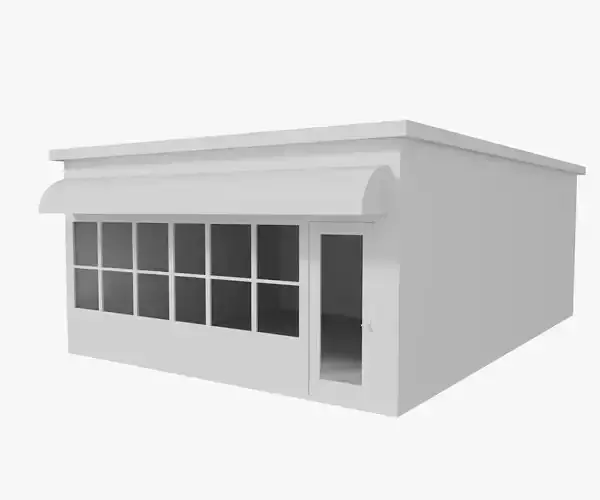 Store building with windows