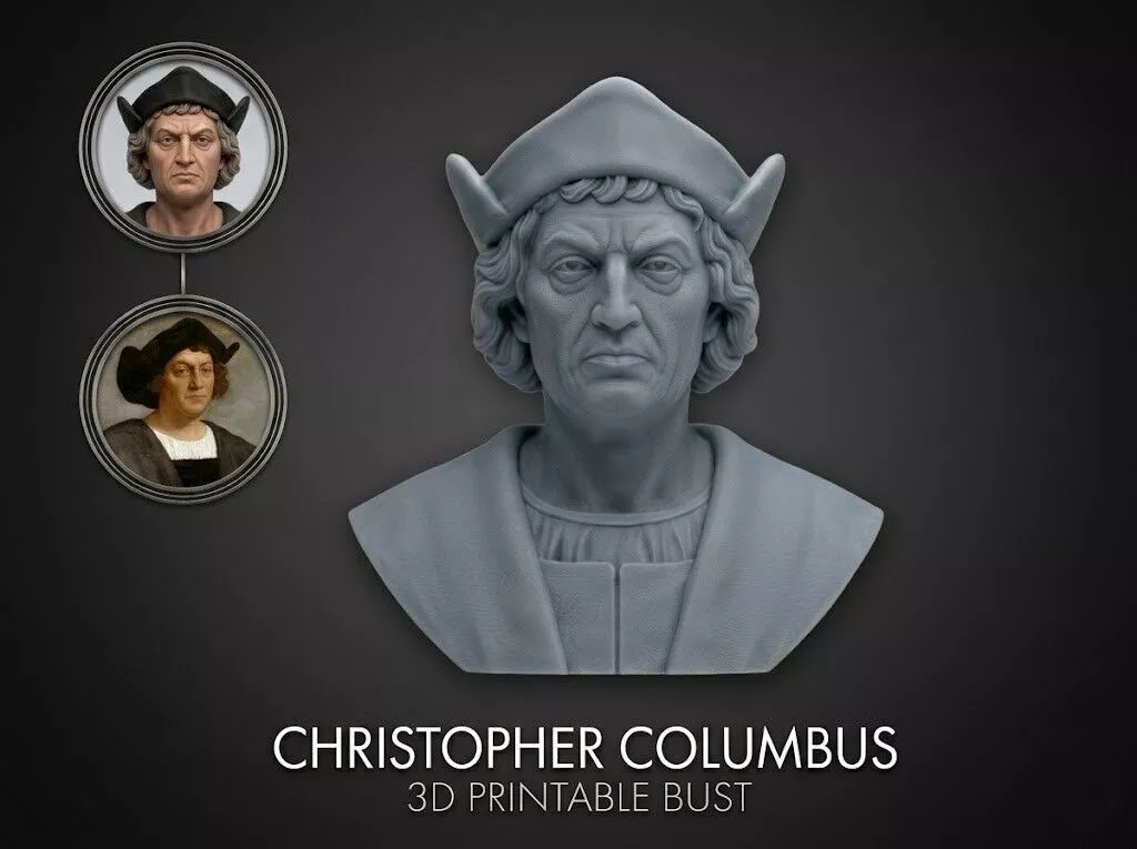 Christopher Columbus 3D Printable Bust 3D print model