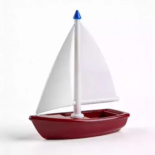 Realistic Toy Sailboat 3D Model