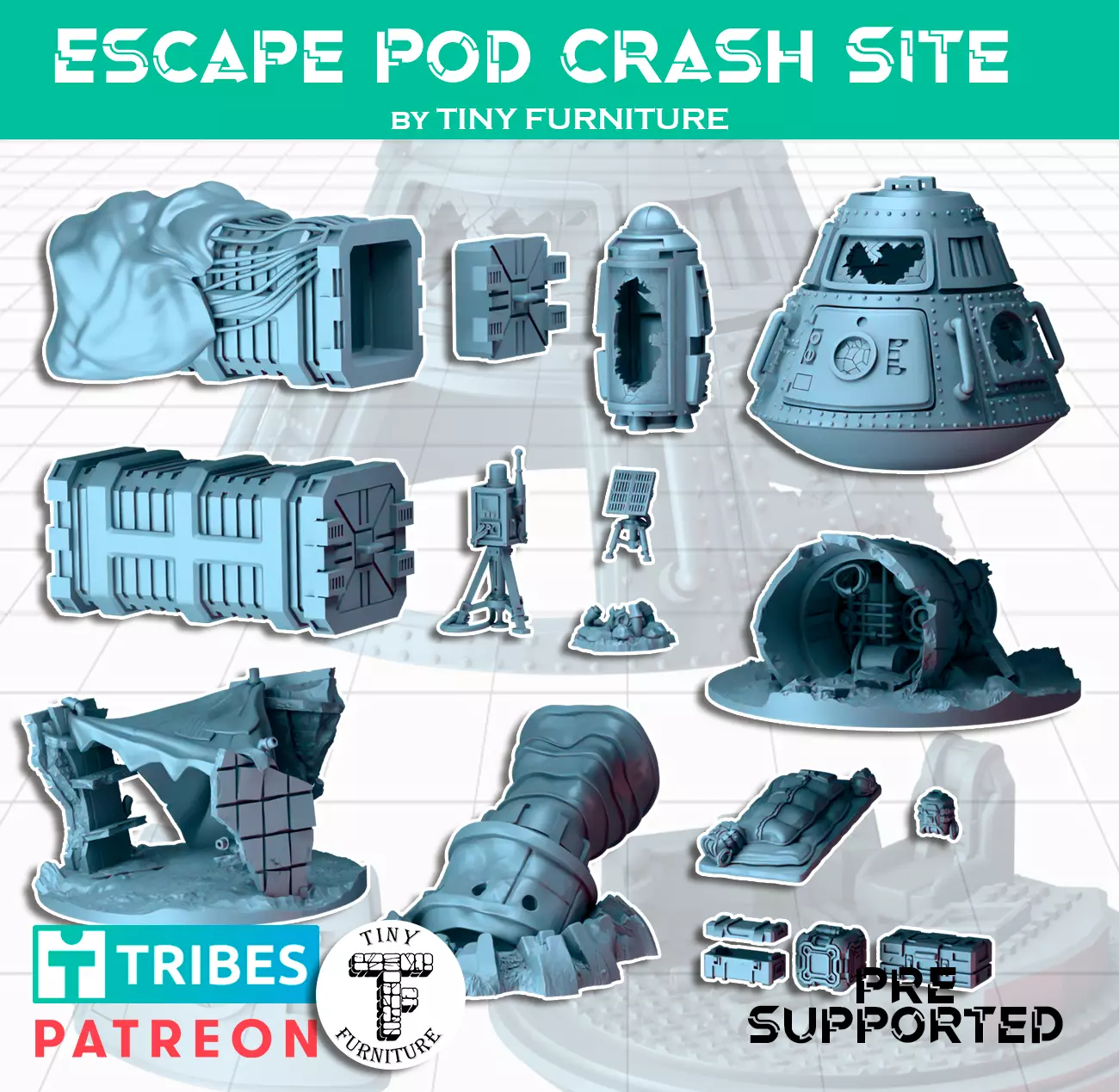 Escape Pod Crash Sit 3D print model