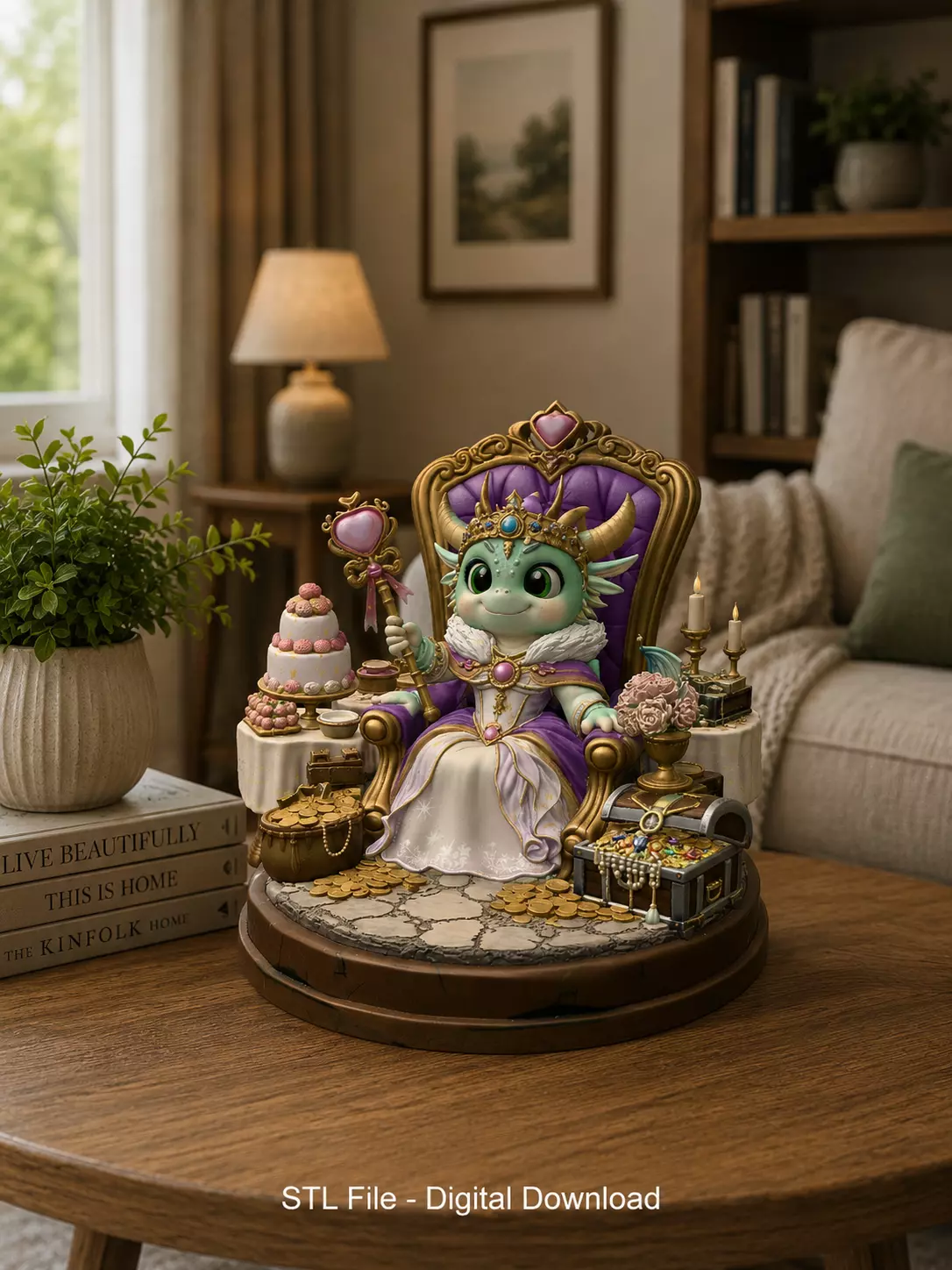 Royal Dragon Queen STL File for 3D Print 3D print model