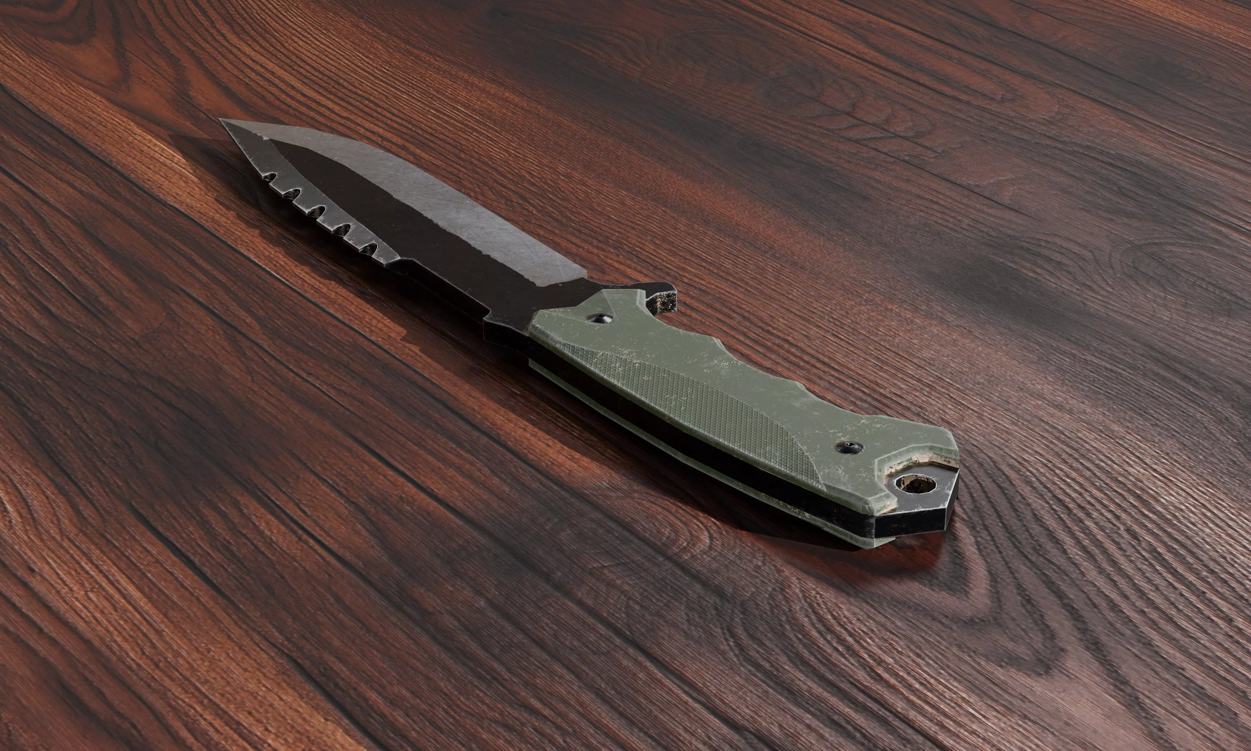 Tactical low poly Knife Low-poly 3D model